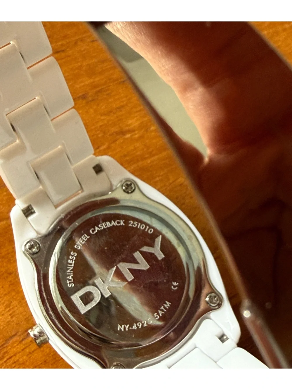 DKNY White Bracelet Watch with Silver-Tone Back